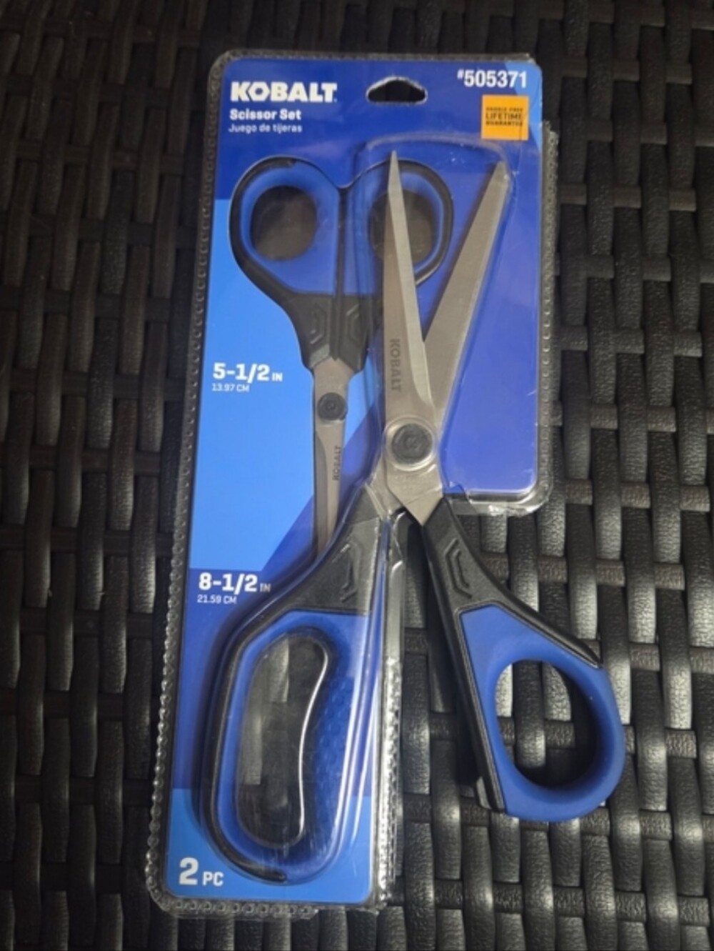 Kobalt 4.5-in Stainless steel non-slip soft grip Scissors